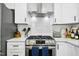 Modern kitchen features stainless steel oven and range hood at 5613 Ashton Dr, Raleigh, NC 27612