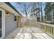 Wooden deck with lattice screen providing backyard privacy at 5913 North Hills Dr, Raleigh, NC 27609