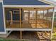 Inviting screened-in porch with wood flooring, a ceiling fan, and ample natural light from the surrounding views at 608 Dowd St, Durham, NC 27701