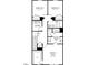 Second floor floorplan featuring a owner's suite with bath, laundry, and two additional bedrooms with a shared bath at 8713 Wardle Ct, Raleigh, NC 27616