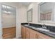Bathroom vanity with dual sinks and granite countertop at 1021 Traditions Meadow Dr, Wake Forest, NC 27587