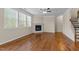 Bright living room with fireplace and hardwood floors at 1021 Traditions Meadow Dr, Wake Forest, NC 27587
