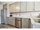 Updated kitchen with stainless steel appliances and modern cabinets at 105 Glasgow Dr, Clayton, NC 27520