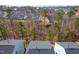 Aerial view of a new home community surrounded by mature trees in a peaceful setting at 1215 White Flint Cir, Durham, NC 27703