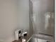 New bathroom with a neutral tiled shower and white fixtures at 122 Sanderway Dr, Chapel Hill, NC 27516