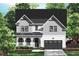 Charming two-story home with a mix of white and gray vertical siding at 122 Sanderway Dr, Chapel Hill, NC 27516