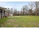 Expansive backyard with mature trees, offering plenty of space and bordered by the house at 1320 Blue Heron Dr, Nashville, NC 27856