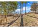 Large, fenced backyard with mature trees offering a private outdoor space at 14 Wedgewood Pl, Clayton, NC 27527