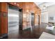 Building elevators with wood accents, modern design, and access to multiple floors at 140 W Franklin St # 406, Chapel Hill, NC 27516