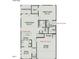 First floor plan featuring a Gathering room, kitchen, owner's suite, and garage at 147 Vega Loop, Sanford, NC 27330