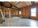 Large unfinished basement offers ample potential for customization and expansion at 155 Georgetown Woods Dr, Youngsville, NC 27596