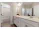 Well-appointed bathroom with a double sink vanity, modern fixtures, and access to a bathtub and shower at 169 Hidden Bluff Dr, Chapel Hill, NC 27517