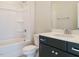 This bathroom has a tub-shower and a marble countertop vanity at 1800 Bright Lantern Way, Wendell, NC 27591
