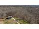 Panoramic aerial view of a house surrounded by trees with a long driveway and a peaceful, secluded setting at 193 Jenny Ln, Timberlake, NC 27583