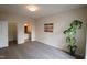 Bedroom with access to a walk-in closet and a full bathroom with double vanity sinks at 2520 Friedland # 202, Raleigh, NC 27617