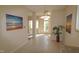 Dining area featuring tile floors, neutral walls, and recessed lighting, creating an inviting space for meals at 2520 Friedland # 202, Raleigh, NC 27617