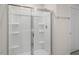 Shower stall with glass doors at 2573 Summersby Dr, Mebane, NC 27302
