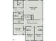 Second-story floor plan includes owner's suite, three bedrooms, baths, and laundry room at 27 Meath Ct # 215, Clayton, NC 27520