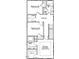 Upper level floor plan showing bedrooms, bathrooms, and laundry at 320 White Oak Garden Way # 218, Garner, NC 27529