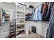 Spacious walk-in closet includes shelving and space for organization at 40 Thunder Valley Ct, Lillington, NC 27546