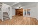 Living room with fireplace and built-in shelves at 402 Shannonford Ct, Wake Forest, NC 27587