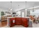 Open kitchen with granite counters, stainless steel appliances and island at 4052 Dunkirk Dr, Burlington, NC 27215