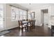 Elegant dining room featuring large windows for natural light and hardwood floors at 428 Boulder Point Dr, Chapel Hill, NC 27516