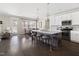Open-concept kitchen with a center island and stainless steel appliances at 428 Boulder Point Dr, Chapel Hill, NC 27516