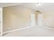 Neutral bedroom with two closets and neutral carpet at 48 Grandwood Cir, Durham, NC 27712