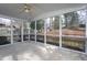Covered screened porch, providing an outdoor living space with views of the private backyard and landscaping at 513 Princeton St, Raleigh, NC 27609