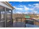 Enjoy outdoor dining on the porch with wooded views at 525 Marion Hills Way, Knightdale, NC 27545