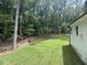 Expansive backyard with lush green grass and a beautiful tree line, perfect for outdoor enjoyment at 60 Valebrook Ct, Youngsville, NC 27596