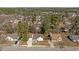 A charming neighborhood with mature trees provides a serene backdrop to the house at 613 Flaherty Ave, Wake Forest, NC 27587