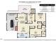 This floor plan showcases the layout with 3 bedrooms, a kitchen, a living room, and a garage at 613 Flaherty Ave, Wake Forest, NC 27587