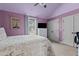 Comfortable bedroom with vaulted ceilings, ample natural light and a ceiling fan at 690 Hawthorne Pl, Creedmoor, NC 27522