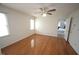 Bedroom with hardwood floors and white walls at 8510 Polaris Dr, Bahama, NC 27503
