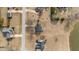 Aerial view of the property, and neighborhood, highlighting proximity to the pond at 8712 New River Cir, Raleigh, NC 27603