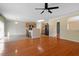 Spacious open floor plan featuring a combined living room, kitchen, and eat-in area at 904 Churchill Glen Blvd, Knightdale, NC 27545