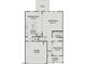 Layout of the first floor, including kitchen, Gathering room, and garage at 111 E Victory View Ter, Smithfield, NC 27577