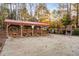 Community picnic area featuring a pavilion, picnic tables, and a fireplace at 1204 Matthews Glen Dr, Knightdale, NC 27545