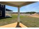 A spacious yard undergoing construction offers potential for outdoor enjoyment and customization at 124 Willow Cameron Way, Angier, NC 27501