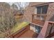 Exterior view of a brown railed wooden balcony at 159 Finley Forest Dr, Chapel Hill, NC 27517