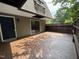 Wooden deck area with sliding glass door access to the interior of the home at 159 Finley Forest Dr, Chapel Hill, NC 27517