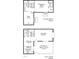 Two-story floor plan featuring the kitchen, dining, Gathering room, and bedrooms at 159 Finley Forest Dr, Chapel Hill, NC 27517