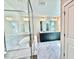Bright bathroom showcasing double vanity, soaking tub, and glass enclosed shower at 20 Eagle Crest Court Way # Holly Farmhouse, Lillington, NC 27546