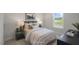 Comfortable bedroom featuring neutral tones, a plush bed, and a bright window with a picturesque view at 20 Eagle Crest Court Way # Holly Farmhouse, Lillington, NC 27546