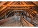 Spacious attic featuring exposed wooden beams and ductwork at 2110 Cokey Rd, Rocky Mount, NC 27801