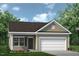 Charming one-story home with a well-manicured lawn and an attached two-car garage at 242 Deodora Ln, Cameron, NC 28326