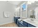Bathroom with double vanity and modern fixtures at 2504 Georgianna Dr, Wake Forest, NC 27587