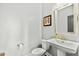 Neat half-bath with new toilet and floating sink at 2504 Georgianna Dr, Wake Forest, NC 27587